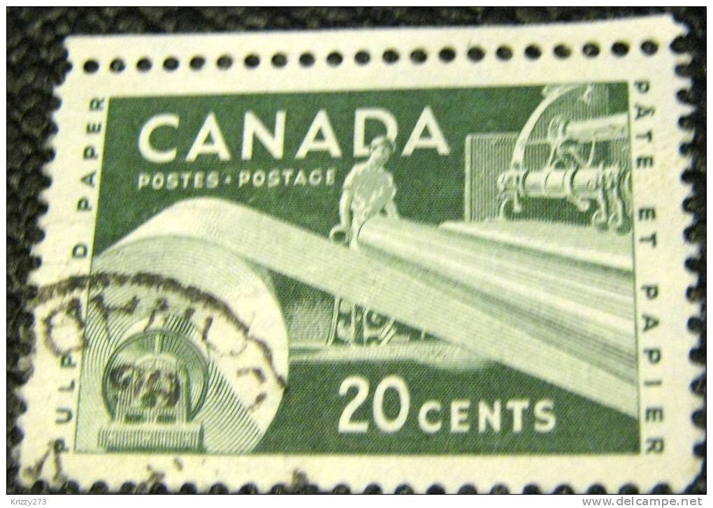 Canada 1953 Pulp And Paper 20c - Used - Gebraucht