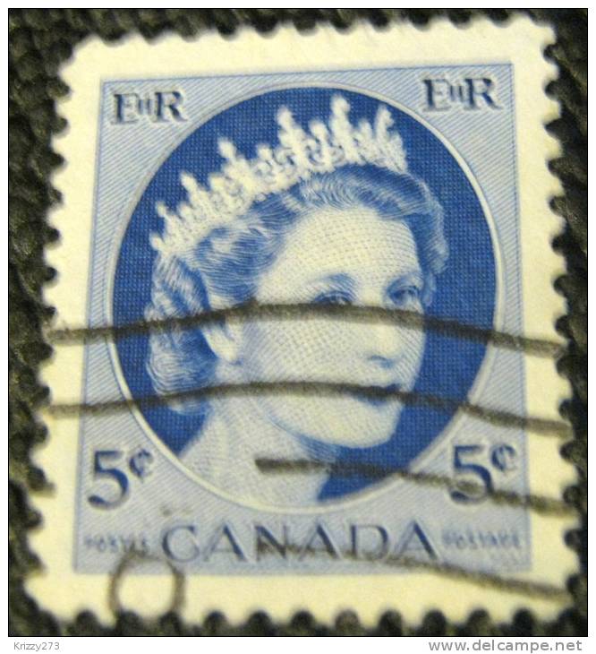 Canada 1954 Queen Elizabeth II 5c - Used - Gebraucht