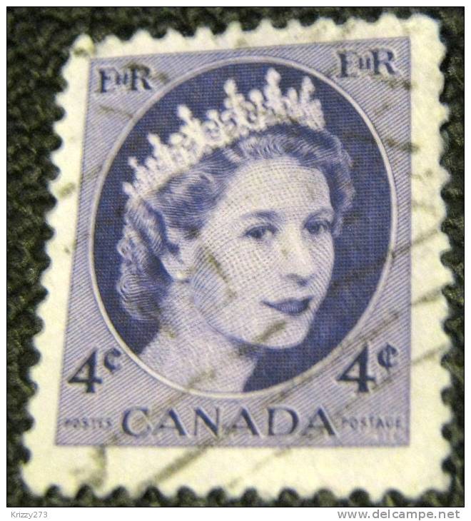 Canada 1954 Queen Elizabeth II 4c - Used - Oblitérés