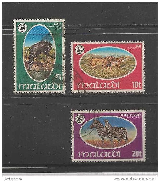 MALAWI 1978 Used  Stamp(s)  WWF Nature Protection 3 Values Only Nrs. Between 297-300 - Malawi (1964-...)