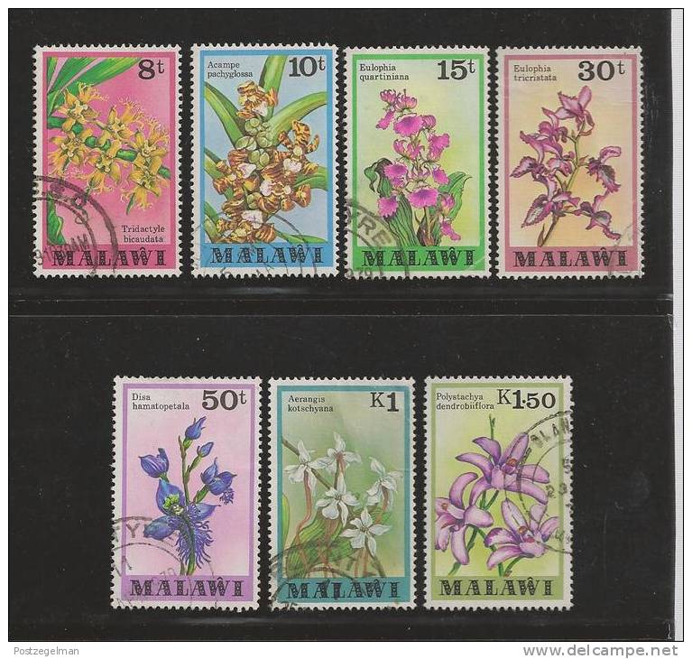 MALAWI 1979 Used  Stamp(s)  Orchids 7 Values Only (nrs. Between 305-319) - Malawi (1964-...)