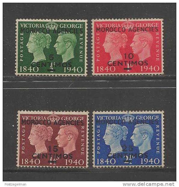 UK-MOROCCO 1940 Mint Hinged Stamps Centenary Complete Serie Nrs. SG 172-175 - Other & Unclassified