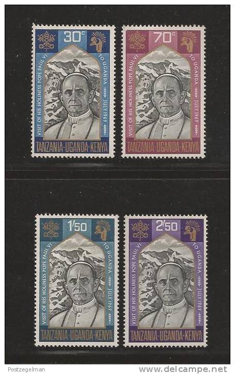 KENYA-UGANDA-TANZANIA 1969 Mint Hinged Stamps Visit Of Pope Paul VI - Kenya, Ouganda & Tanzanie