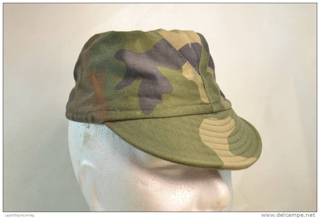 Casquette Taille 54  Armée Française Visière Basse, Camouflé (style Algérie / Bigeard) Airsoft Paintball Chasse Nature.. - Casques & Coiffures