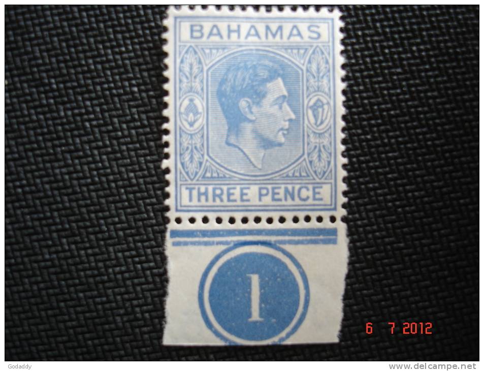 Bahamas 1938 KG VI   3d   SG154a   MH - 1859-1963 Colonia Británica