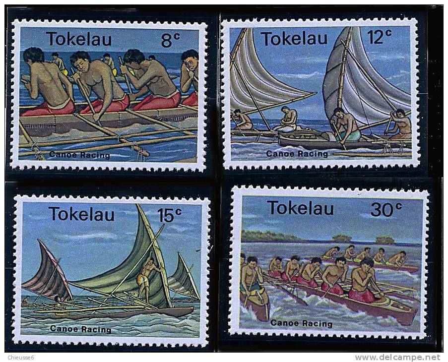 Tokelau** N° 65 à 68 - Course De Canoës - Tokelau