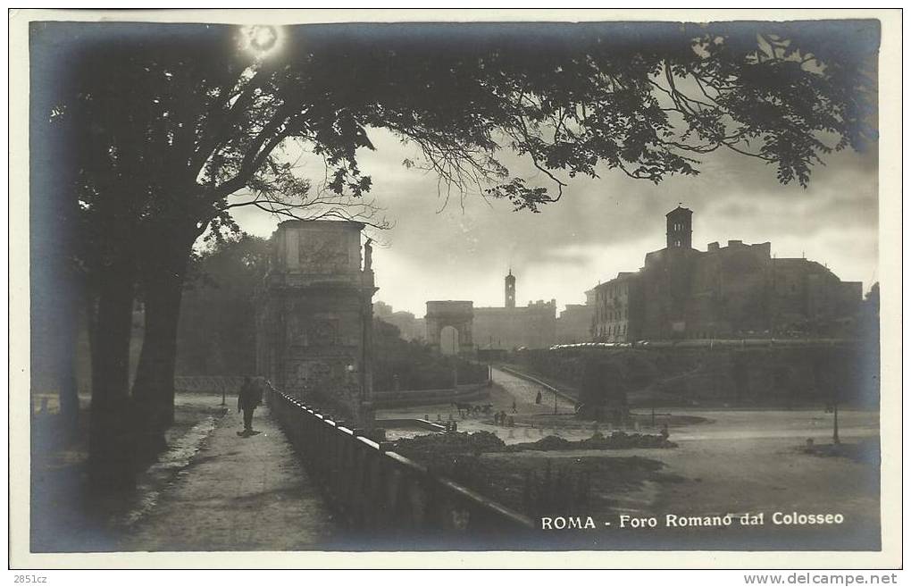 ROMA - Foro Romano Dal Colosseo, Postcard, Italy - Monuments