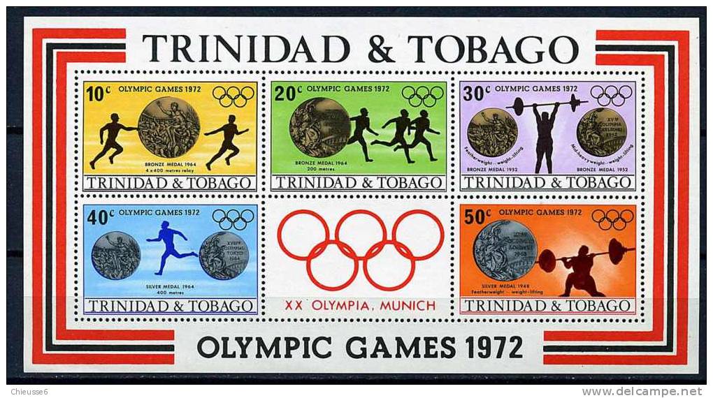 Trinité ** Bloc N° 4 - J.O. De Munich - Trinidad & Tobago (1962-...)