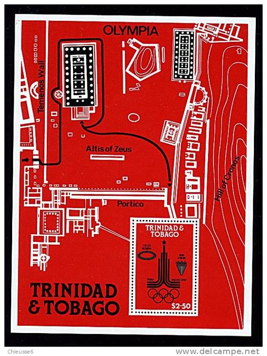 Trinité ** Bloc N° 31 - J.O. De Moscou - Trinidad En Tobago (1962-...)