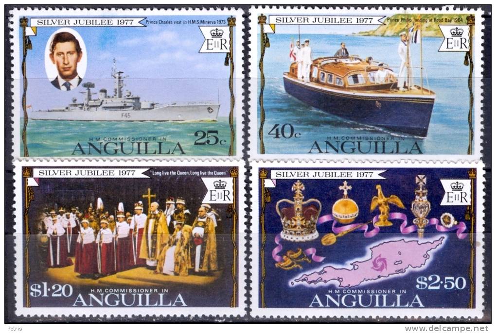 Anguilla 1977 25th Anniv. Of Reign Of Queen Elizabeth II MNH** - Lot. 973 - Anguilla (1968-...)