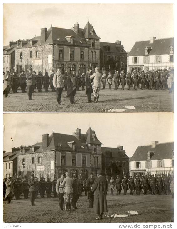 LAMBALLE (22) Deux Cartes Photos Prise D'armes 1916 Remise Décoration TOP - Lamballe