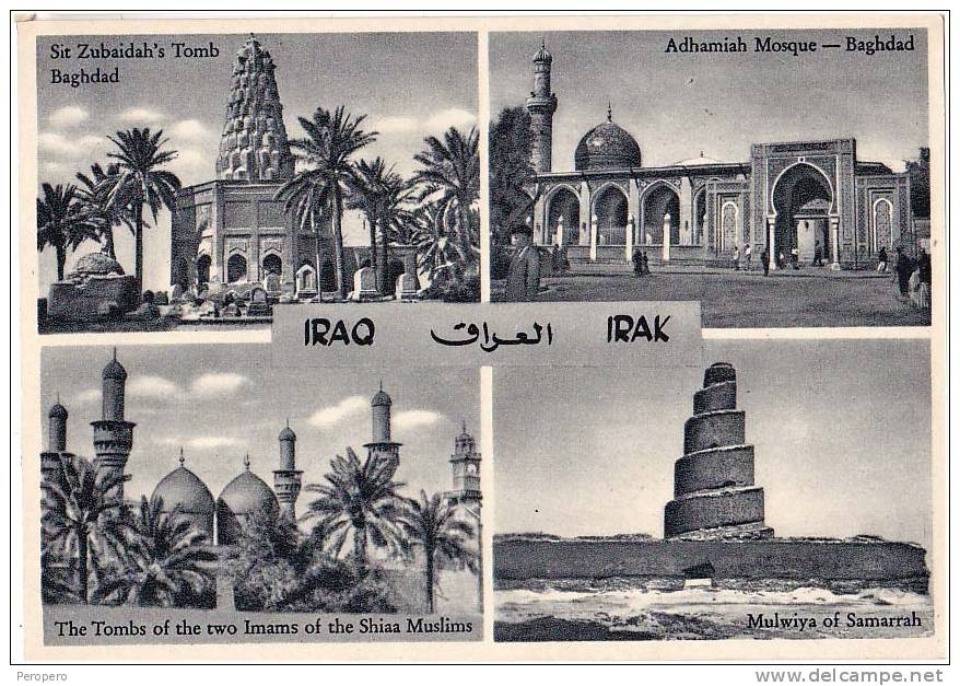 AK IRAQ IRAK BAGHDAD GROSSE FORMAT OLD POSTCARD - Irak