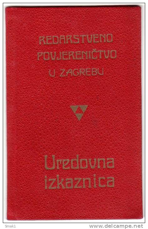 H DOCUMENT IDENTITY CARD WW I KINGDOM OF SHS ZAGREB - Historical Documents