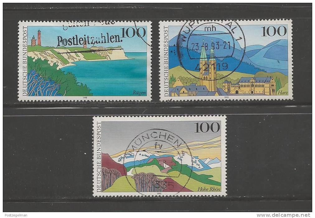 GERMANY 1993 Used Stamp(s) Tourism Serie Complete Nrs. 1684-1686 - Used Stamps