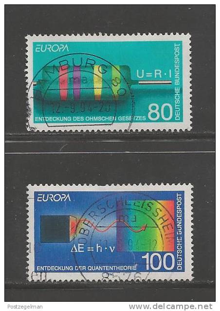 GERMANY 1994 Used Stamp(s) Europa Serie Complete Nrs. 1732-1733 - Used Stamps