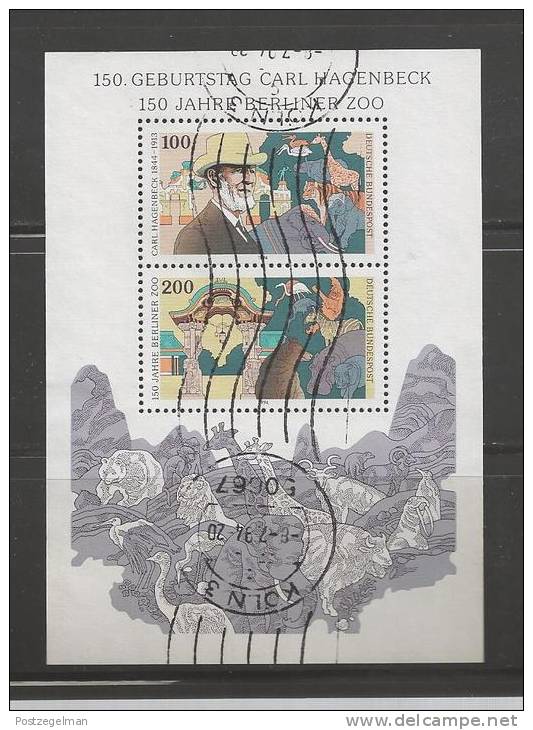 GERMANY 1994 Used Stamp(s) Block Carl Hagenbeck Nrs. 1734-1735 - Other & Unclassified