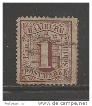 GERMANY -HAMBURG 1864  Used  Stamp 1 Shilling Brown Nr. 11 - Hamburg
