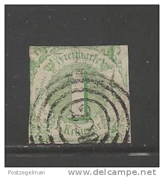GERMANY -THURN &TAXIS 1865  Used  Stamp 1 Kreuzer Green Nr. 41 - Used