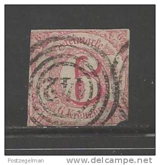 GERMANY -THURN &TAXIS 1859  Used  Stamp 6 Kreuzer Red Nr. 22 - Used