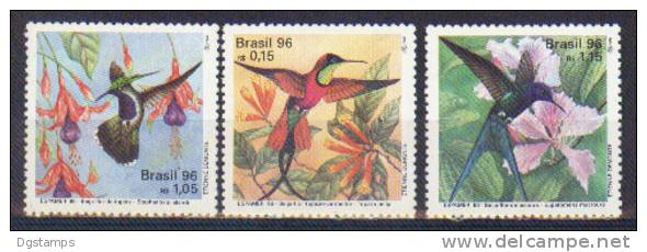 Brasil 1996 YT 2278-80 ** Exposicion Filatelica ESPAMER Presevacion De La Fauna. Colibries. - Neufs
