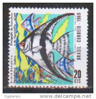 Brasil 1969 YT 899 ** Proteccion Piscícola. Acará Bandeira. Divulgación De La Piscicultura Y Acuariofilia - Unused Stamps