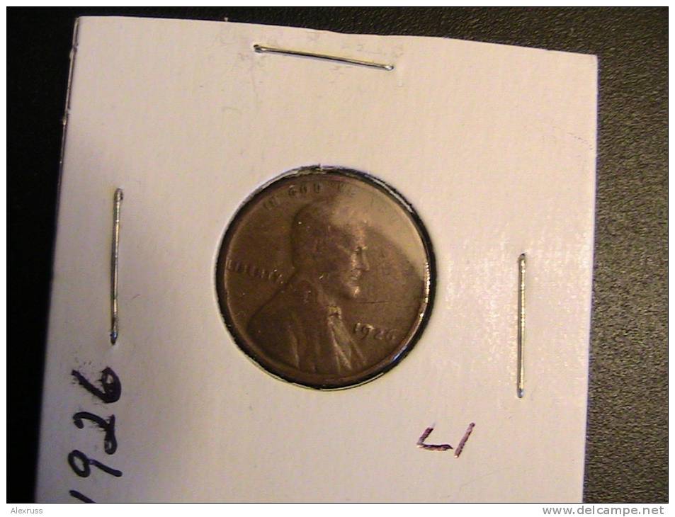 US  1926  1 Cent Lincoln Coin ,VF - 1909-1958: Lincoln, Wheat Ears Reverse