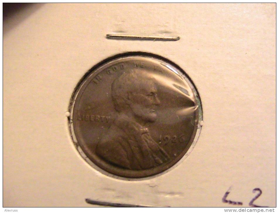 US 1926 ,1 Cent Lincoln Wheat Ears Coin,VF  Lot-2 - 1909-1958: Lincoln, Wheat Ears Reverse