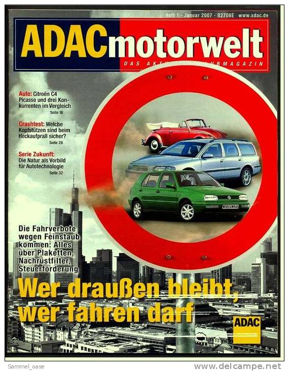 ADAC Motorwelt   1 / 2007  Mit :  Citroen C4 Picasso Und Drei Konkurrenten Im Vergleich - Automobile & Transport