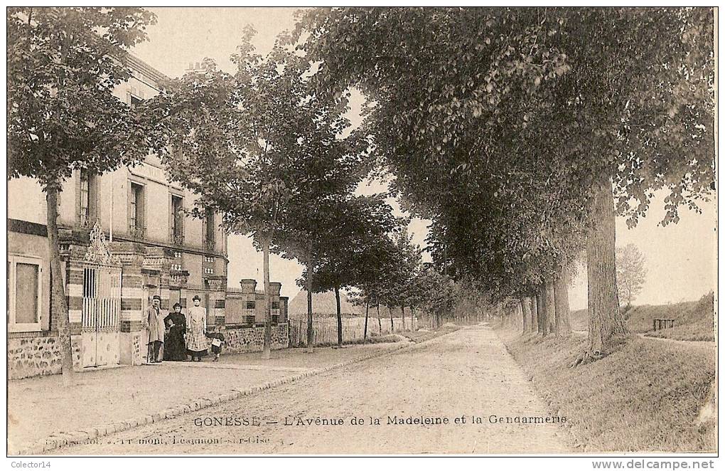 GONESSE AVENUE DE LA MADELEINE GENDARMERIE 1908 - Gonesse