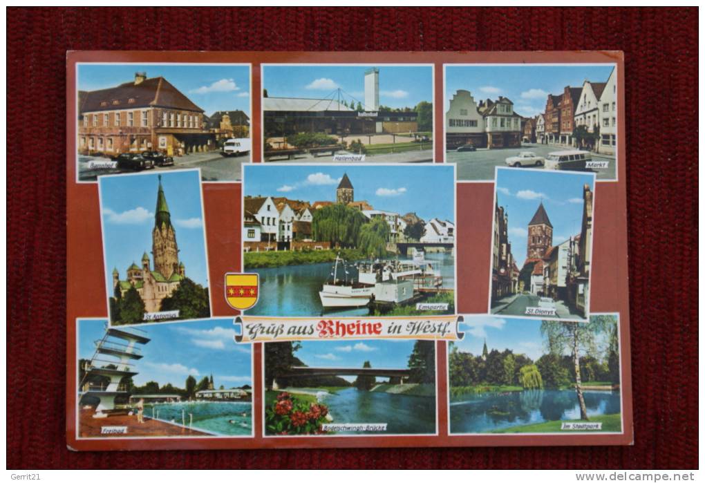 4440 RHEINE, Mehrbildkarte 1977 - Rheine