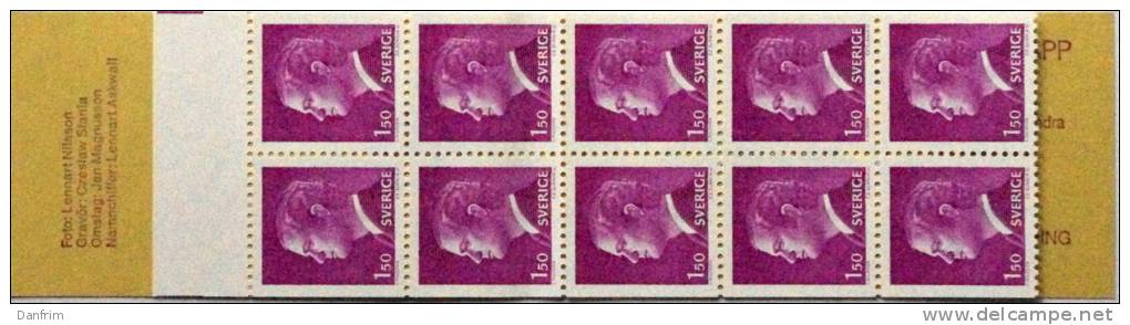 Sweden 1980 Cz. Slania Markenheftchenmit 10x  MiNr. 1113D (**)  ( Lot Ks115 ) - 1951-80