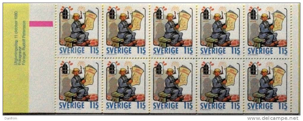 Sweden 1980  Markenheftchenmit 10x  MiNr. 1125D (**)  ( Lot Ks 174 ) - 1951-80