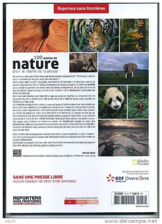 - REPORTERS SANS FRONTIERE . 100 PHOTOS DE NATURE . 1996 - Fotografie