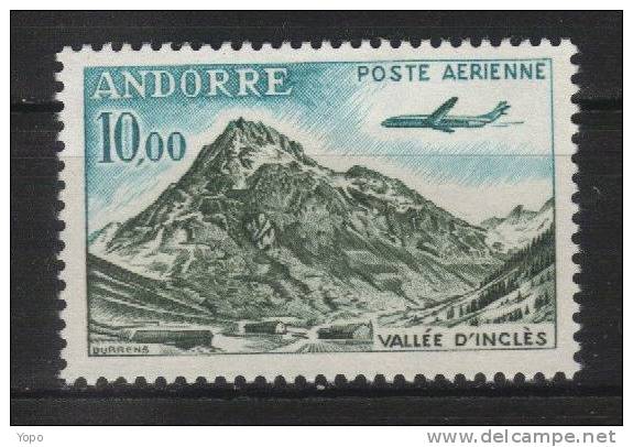 ANDORRE: Poste Aérienne, Année 1961-64, « Vallée D’Inclès à Soldev», N° 8 - Luchtpost