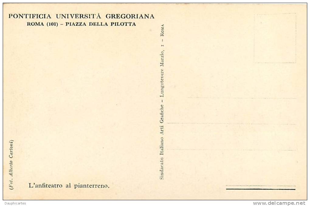 10 CPA : Pontificia Università Gregoriana, Piazza della Pilotta, Roma. 20 Scans. Edition Art Grafiche