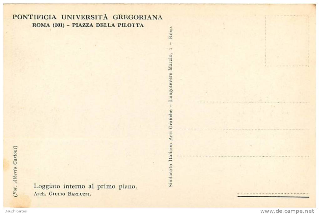 10 CPA : Pontificia Università Gregoriana, Piazza della Pilotta, Roma. 20 Scans. Edition Art Grafiche