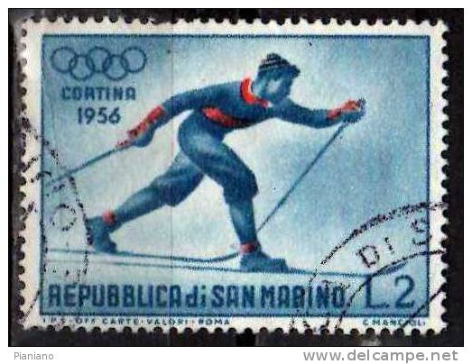 PIA - SAN  MARINO  - 1955 : 7° Giochi Olimpici Invernali Di Cortina D´ Ampezzo  -  (SAS  429) - Gebraucht