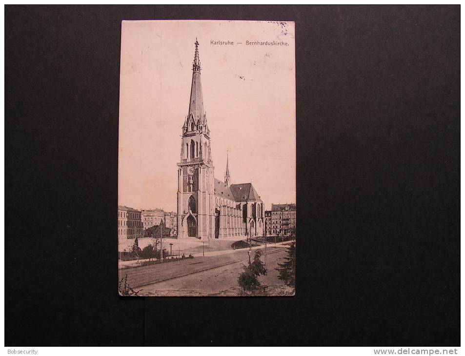== Karlsruhe , Bernhardskirche 1913 - Karlsruhe
