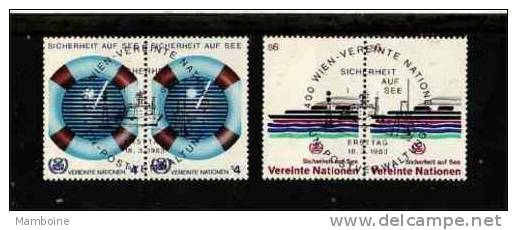 ONU  Vienne  1983  N°30  + 31en Paire Oblitéré - Used Stamps