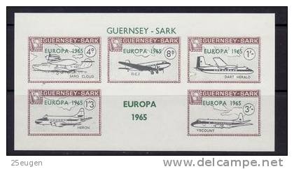 GUERNSEY SARK 1965 EUROPA CEPT  MS MNH - 1965