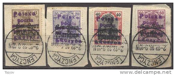 POLAND - LOCAL  OVPT. LENCZYCA  - 1918 - GOOD - Usados