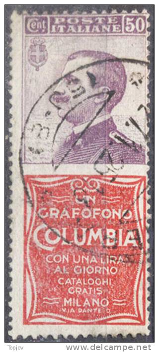 ITALY - PUBLIC. COLUMBIA  Used - 50 Cen - 1925 - Reclame