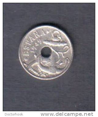 SPAIN   50  CENTIMOS  1949 (KM # 777) - 50 Céntimos