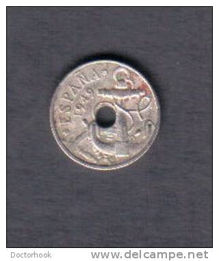 SPAIN   50  CENTIMOS  1949 (KM # 777) - 50 Centiem