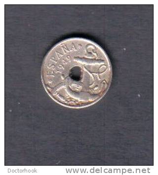 SPAIN   50  CENTIMOS  1949 (KM # 777) - 50 Centiem