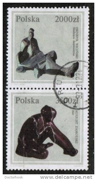 POLAND    Scott #  3108 And 3111  VF USED Pair - Gebraucht