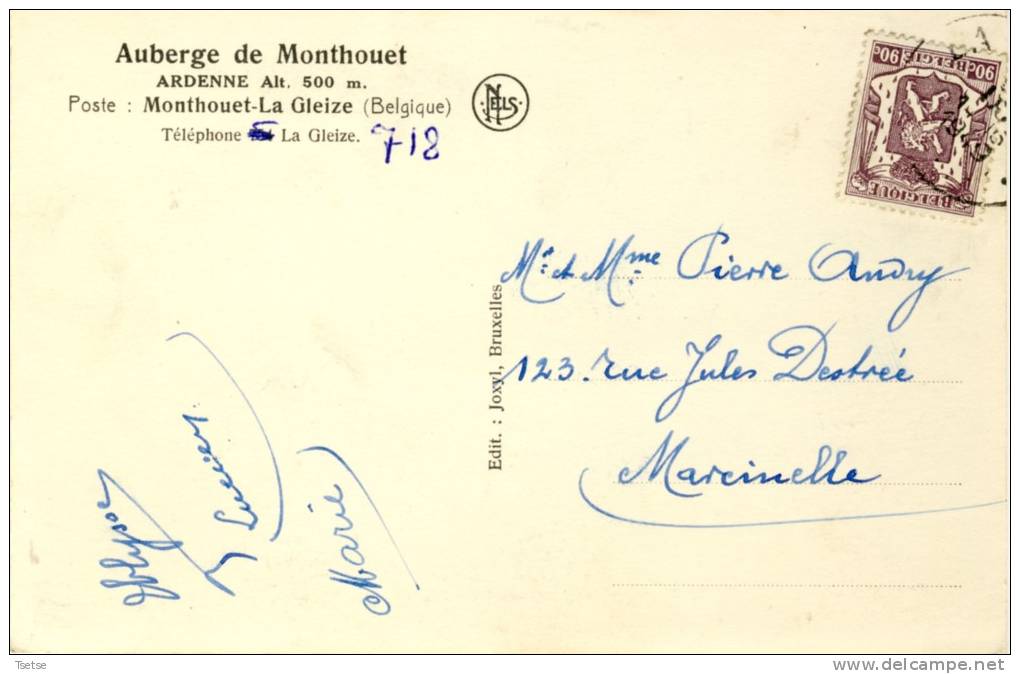 Monthouet - Auberge - 1949 ( Voir Verso ) - Stoumont