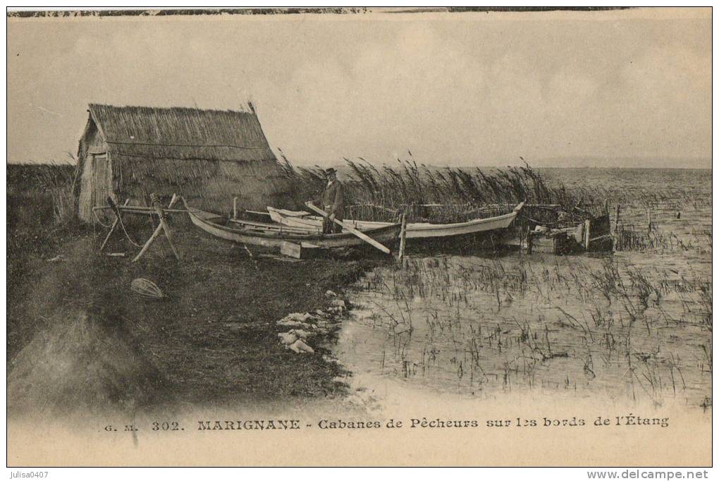 MARIGNANE (13) Cabanes De Pecheurs Au Bord De L'étang - Marignane