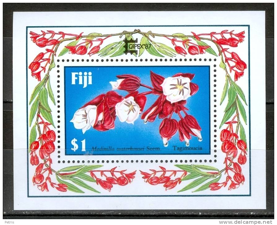 Fiji 1987 Tagimoucia Flower Overprinted With CAPEX &rsquo;87 MNH** - Lot. 1004 - Fiji (1970-...)