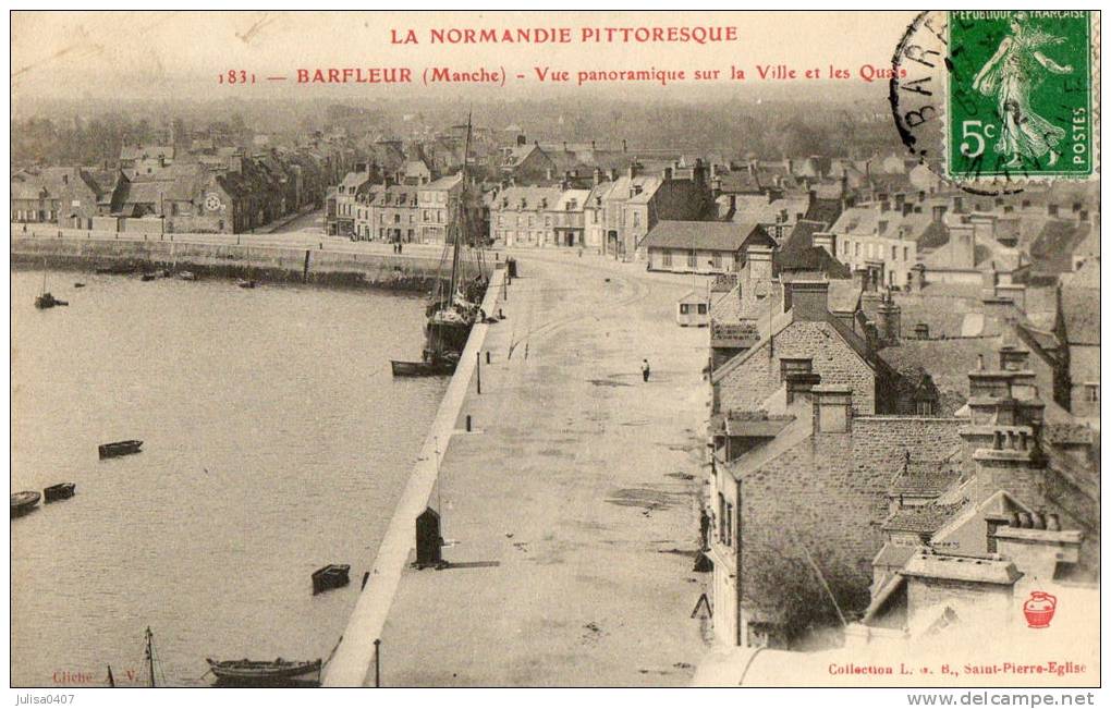 BARFLEUR (50) Vue Panoramique De La Ville Et Des Quais - Barfleur